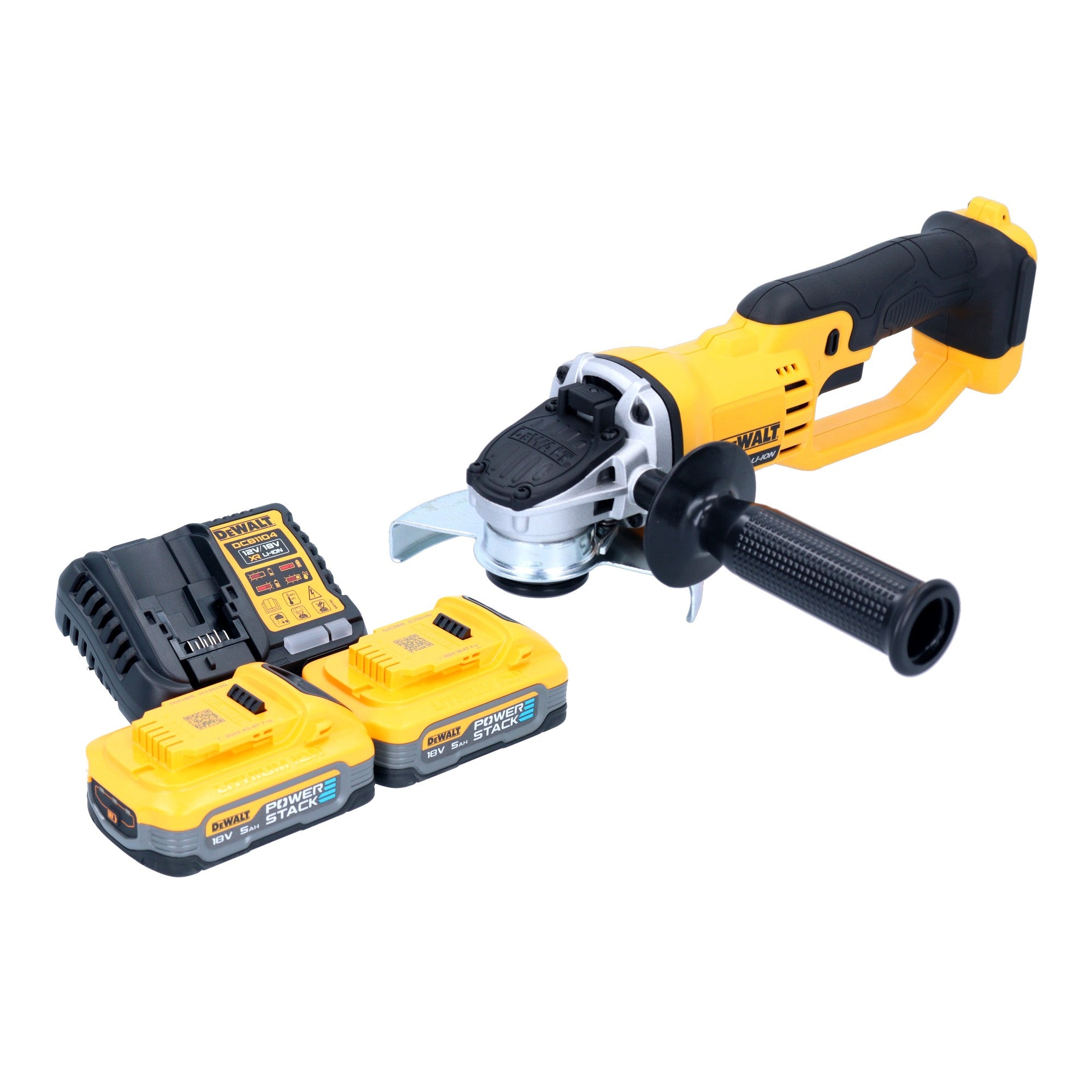 DeWalt DCG 412 H2 Akku Winkelschleifer 18 V 125 mm 2x Powerstack Akku 5 0 Ah Ladegeraet 0 - toolbrothers