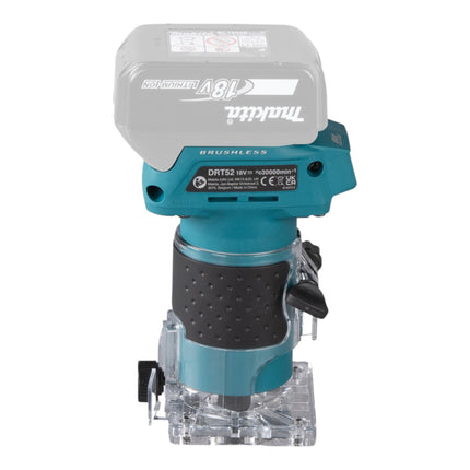 Makita DRT 52 RA1J Affleureuse sans fil 18 V 6 mm Brushless + 1x batterie 2,0 Ah + chargeur + Makpac
