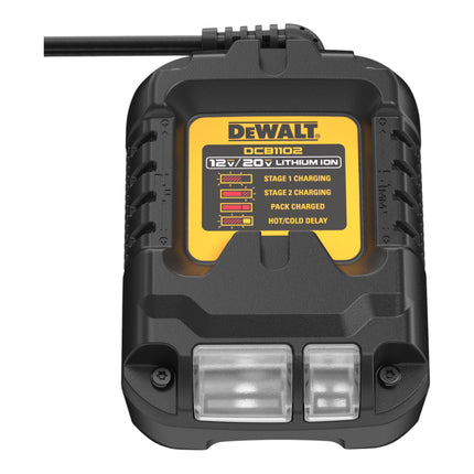 DeWalt DCB 1102 D2 Kit de démarrage sans fil 18 V avec 2x batterie 2,0 Ah + chargeur DCB 1102