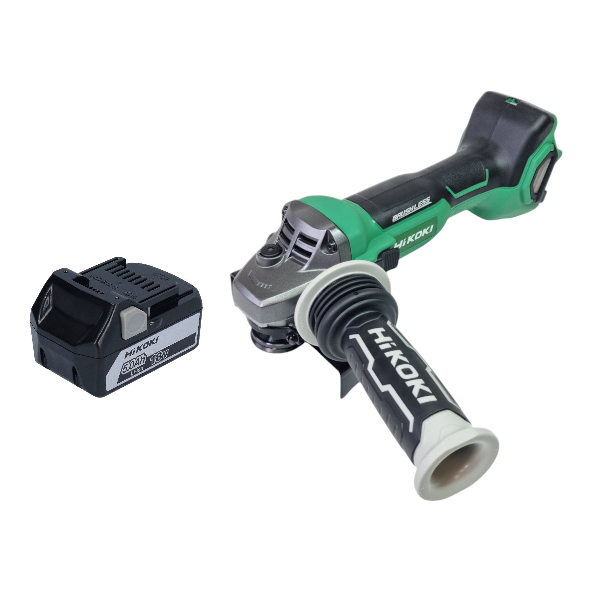 HiKOKI G 1813DA W4Z Akku Winkelschleifer 18 V 125 mm Soft Start Brushless 1x Akku 5 0 Ah ohne Ladegeraet 0 - toolbrothers