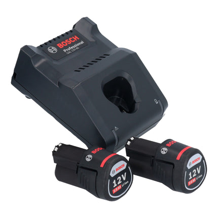 Bosch GSR 12V-30 Trapano avvitatore professionale a batteria 12 V 30 Nm senza spazzole ( 06019G9000 ) + 2x batteria ricaricabile 2,0 Ah + caricabatterie + custodia