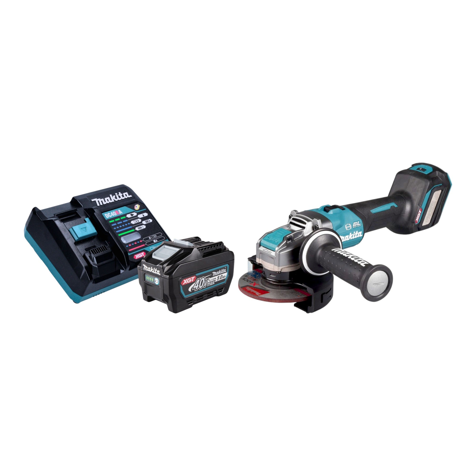 Makita GA 041 GT101 Akku Winkelschleifer 40 V max 125 mm X LOCK Brushless 1x Akku 5 0 Ah Ladegeraet 0 - toolbrothers