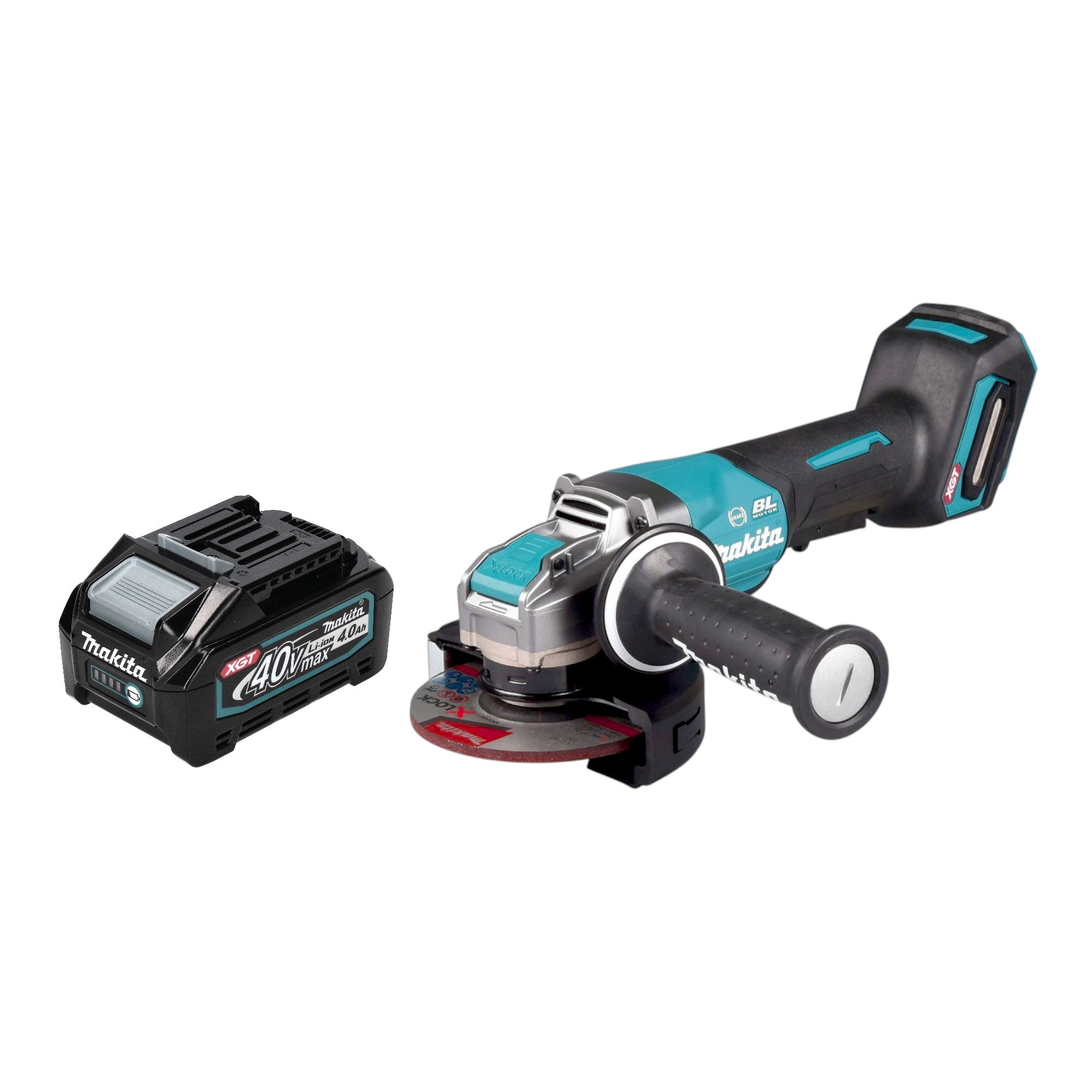 Makita GA 047 GM1 Akku Winkelschleifer 40 V max 125 mm X LOCK Brushless 1x Akku 4 0 Ah ohne Ladegeraet 0 - toolbrothers