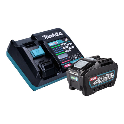 Makita GA 047 GT101 Amoladora angular sin cable 40 V máx. 125 mm X-LOCK Brushless + 1x batería recargable 5,0 Ah + cargador + Makpac