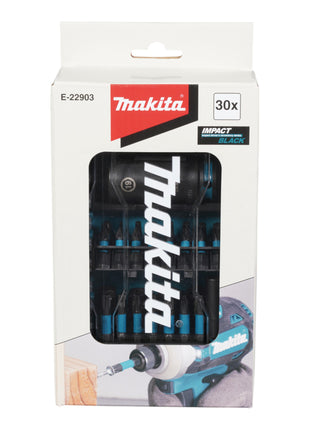 Makita E-22903 Jeu d'embouts et de douilles à frapper 1/4'' / 3/8'' 30 pces IMPACT BLACK Embouts / Douilles à frapper / Douilles à emboîter