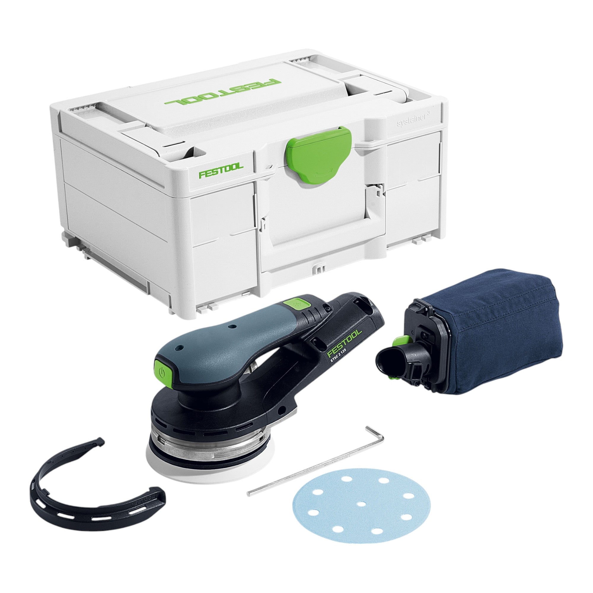 Festool ETSC 2 125 Basic Akku Exzenterschleifer 18 V 125 mm Brushless 577733 Systainer ohne Akku ohne Ladegeraet 0 - toolbrothers
