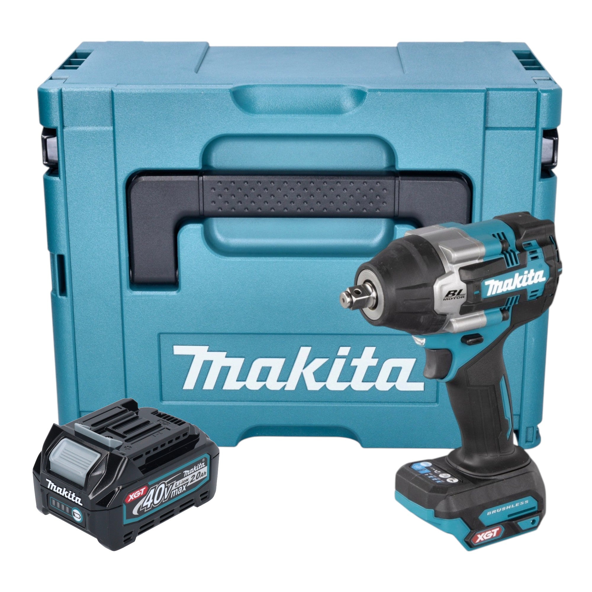 Makita TW 007 GA101 Akku Schlagschrauber 40 V max 760 Nm 1 2 Brushless 1x Akku 2 0 Ah Makpac ohne Ladegeraet 0 - toolbrothers