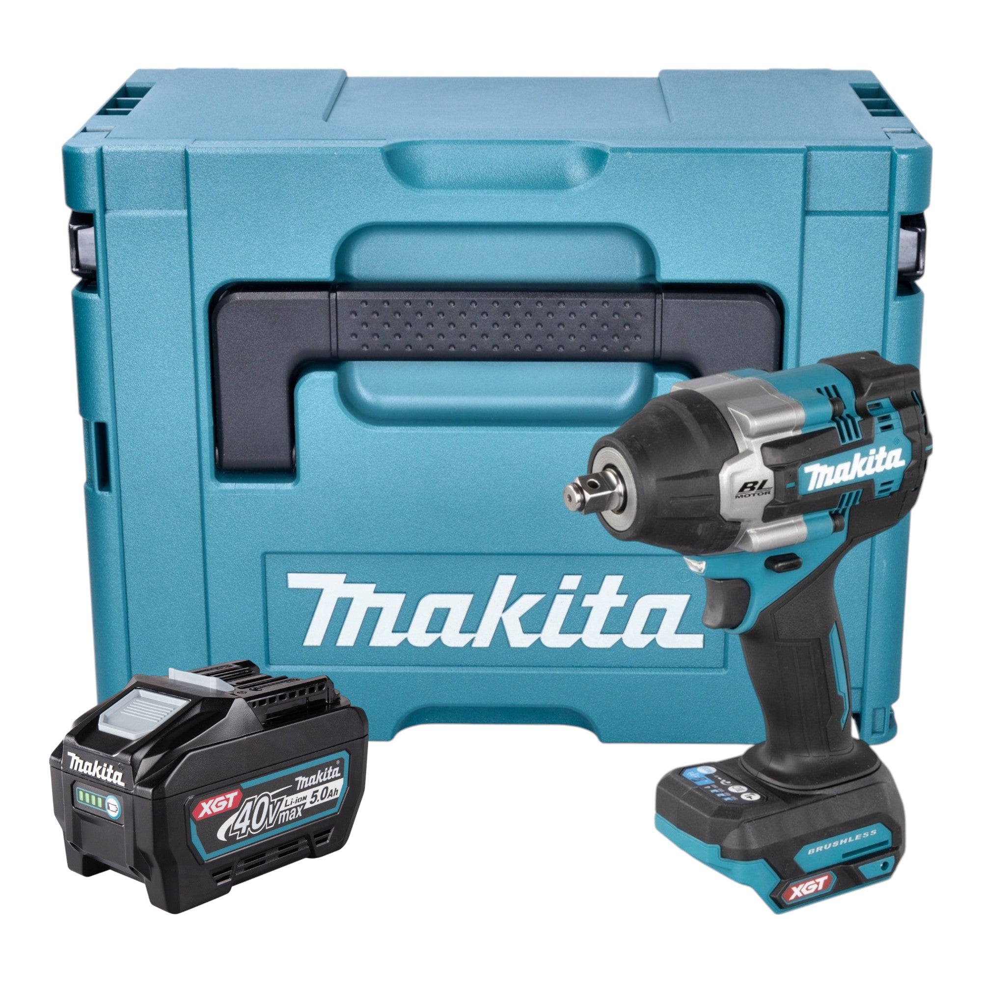 Makita TW 007 GT101 Akku Schlagschrauber 40 V max 760 Nm 1 2 Brushless 1x Akku 5 0 Ah Makpac ohne Ladegeraet 0 - toolbrothers
