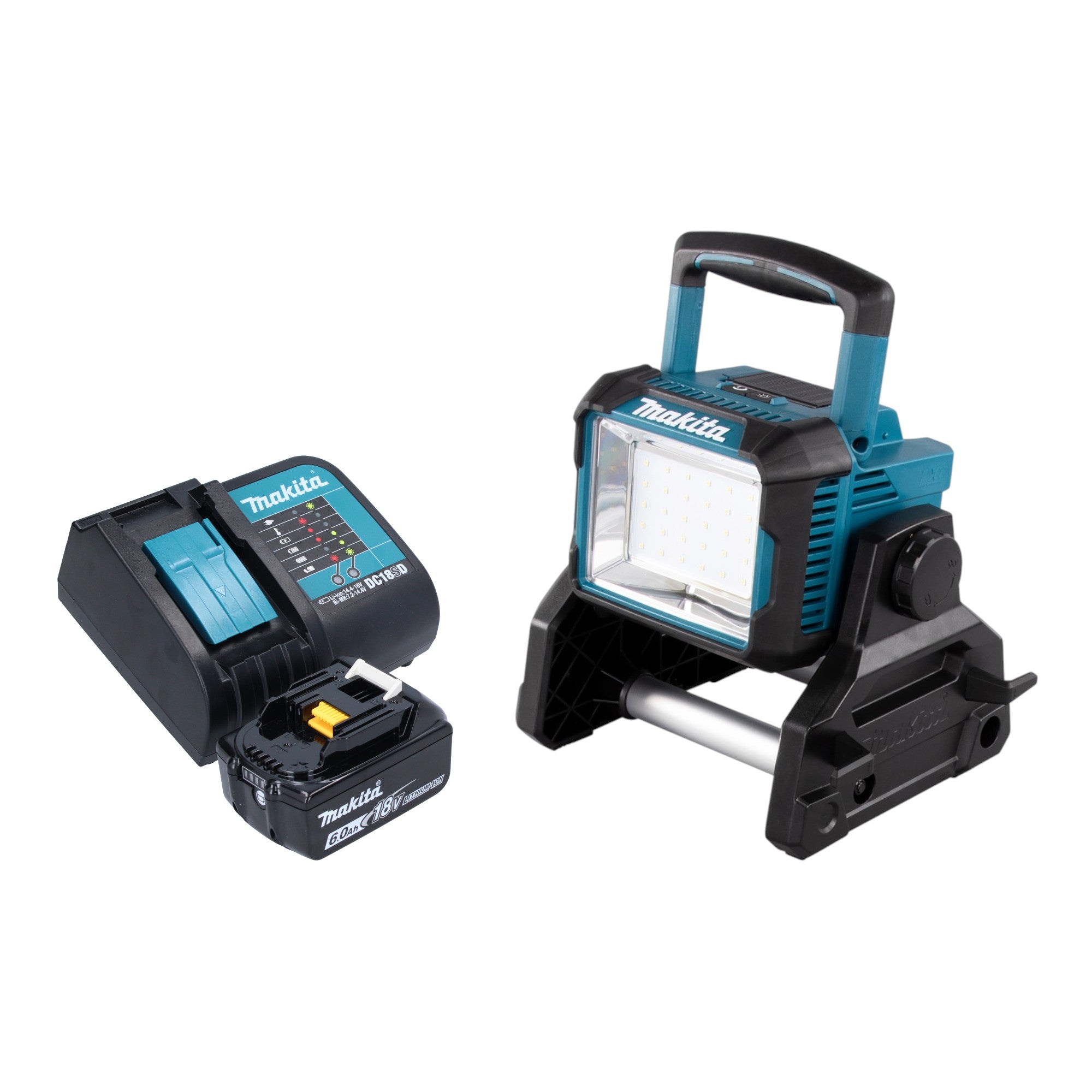 Makita DEADML 811 SG1 Akku Baustrahler 14 4 18 V 3000 lm LED 1x Akku 6 0 Ah Ladegeraet 0 - toolbrothers
