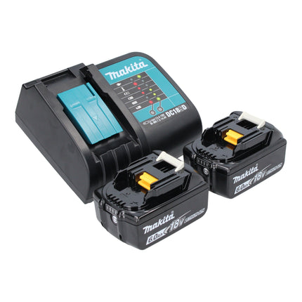 Makita DEADML 811 SG Proyector inalámbrico para la construcción 14,4 / 18 V 3000 lm LED + 2x batería recargable 6,0 Ah + cargador