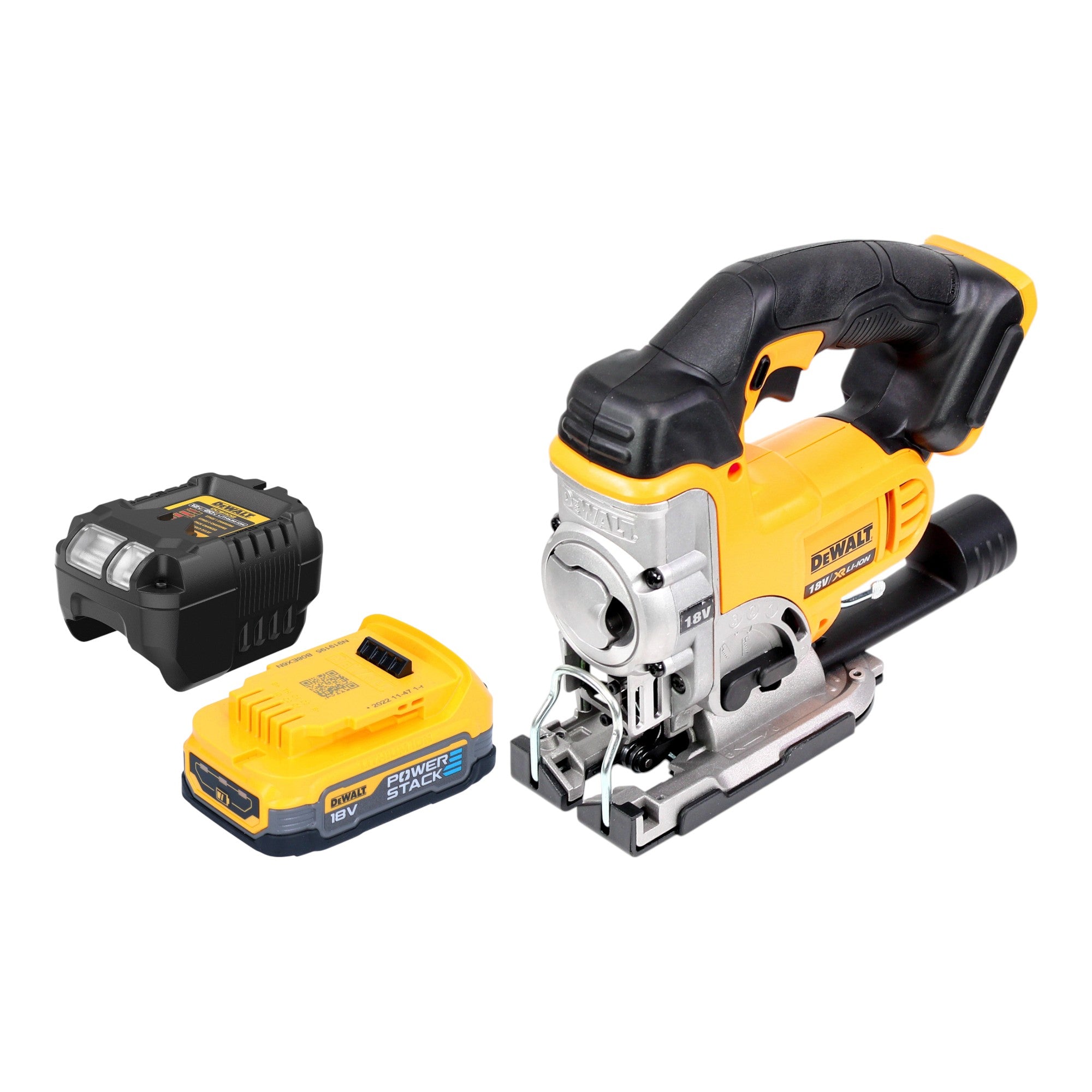 DeWalt DCS 331 E1 Akku Stichsaege 18 V 1x Powerstack Akku 1 7 Ah Ladegeraet 0 - toolbrothers