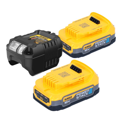 Sierra de calar sin cable DeWalt DCS 331 E2 18 V + 2x batería Powerstack 1,7 Ah + cargador