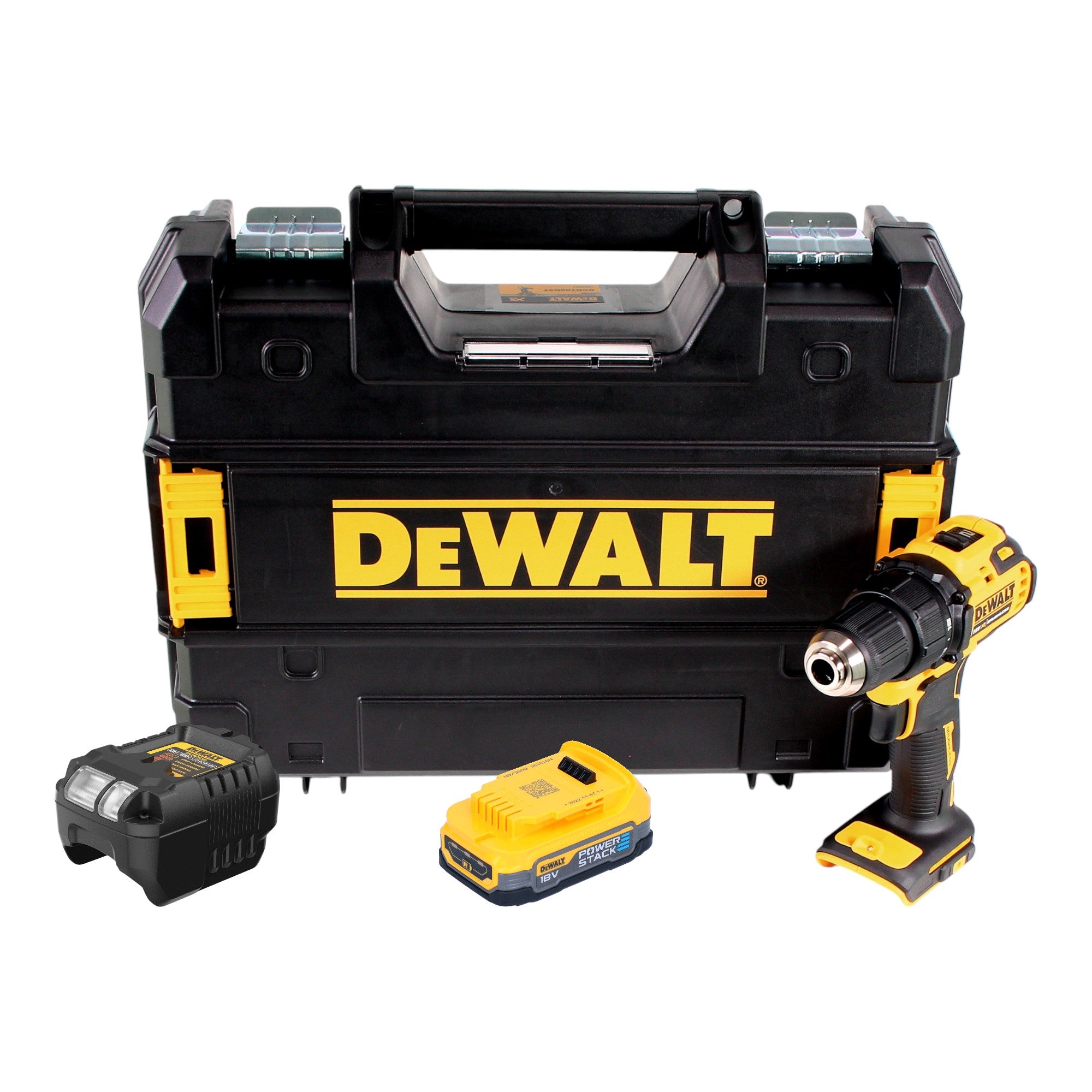 DeWalt DCD 708 E1T Akku Bohrschrauber 18 V 65 Nm Brushless 1x Powerstack Akku 1 7 Ah Ladegeraet TSTAK 0 - toolbrothers