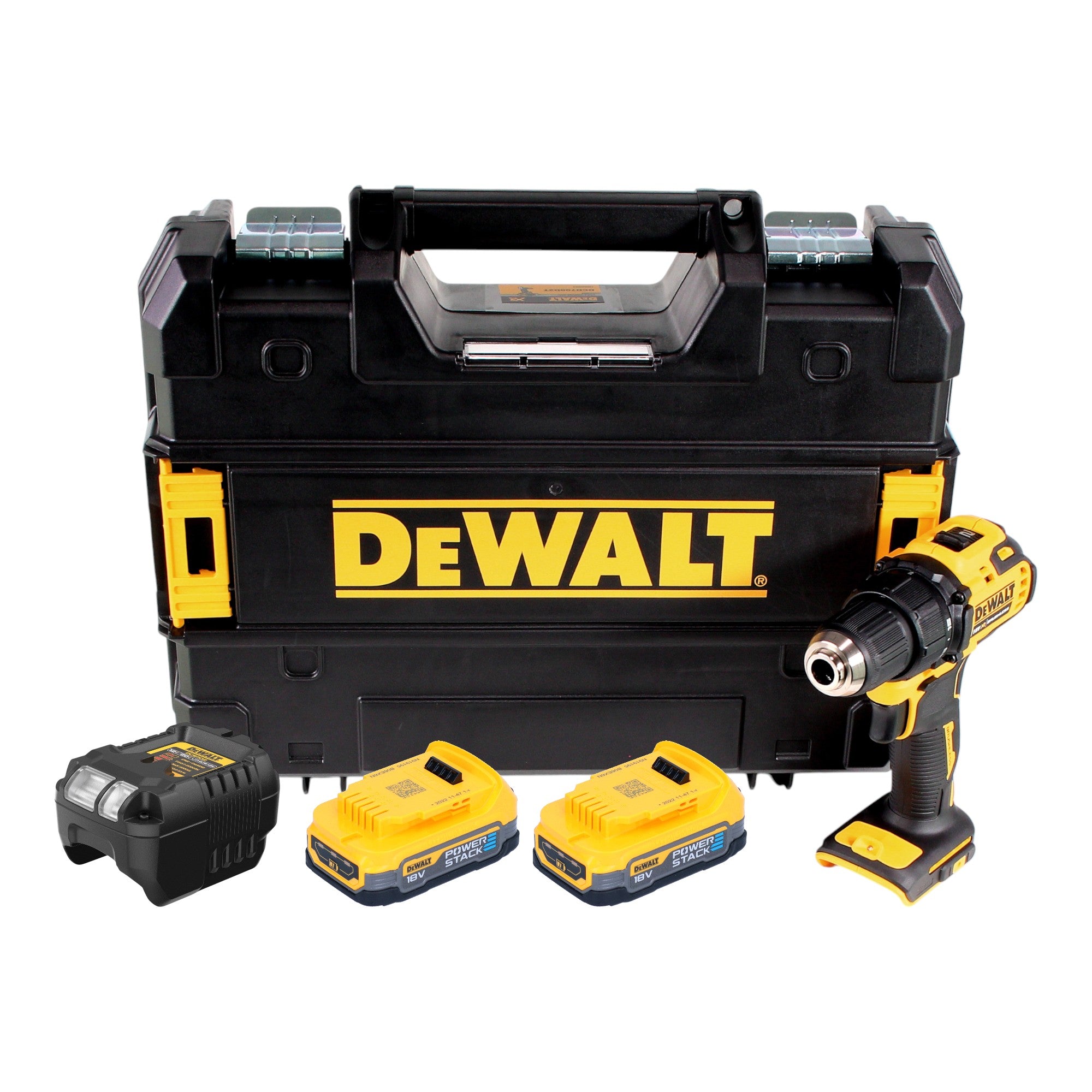 DeWalt DCD 708 E2T Akku Bohrschrauber 18 V 65 Nm Brushless 2x Powerstack Akku 1 7 Ah Ladegeraet TSTAK 0 - toolbrothers