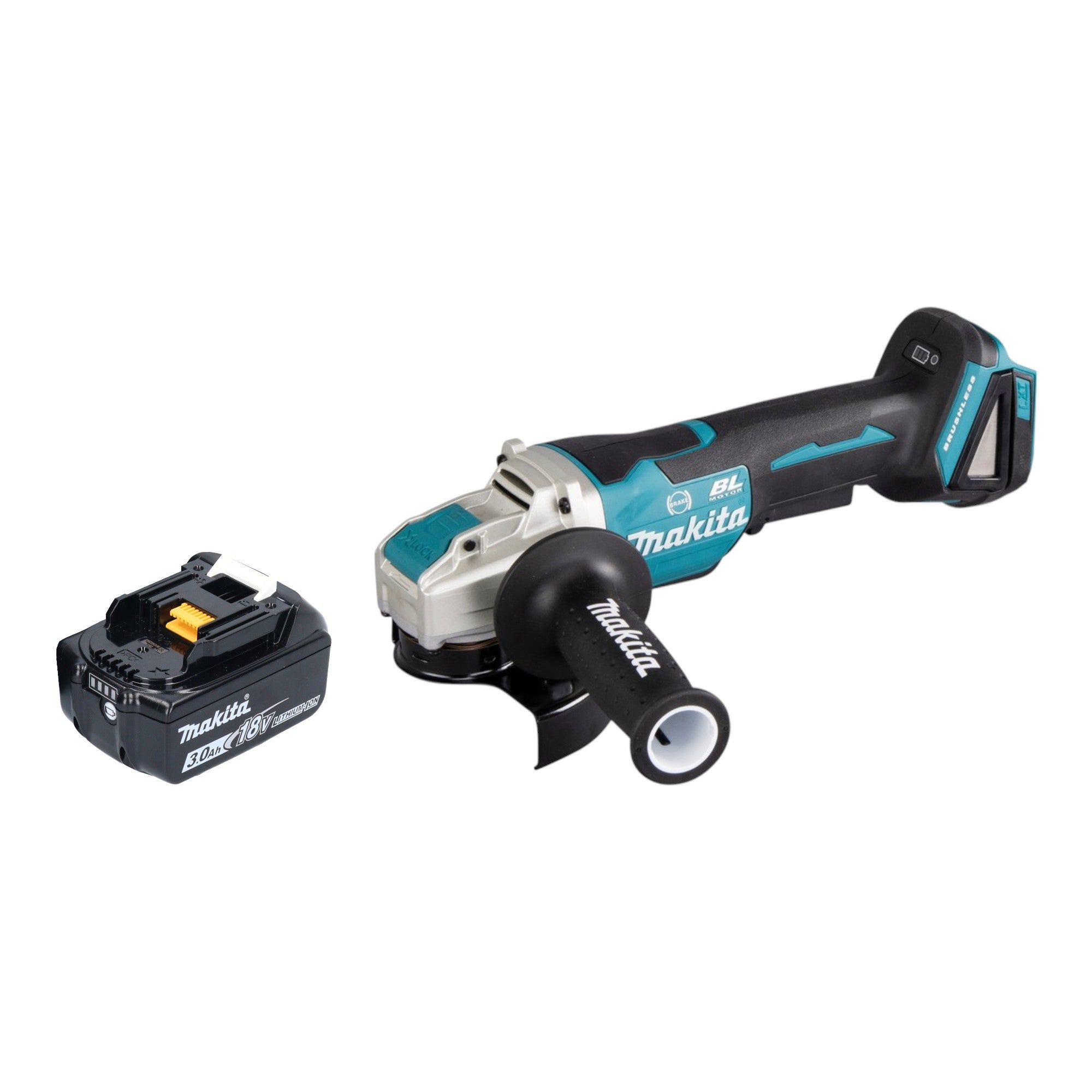 Makita DGA 520 F1X1 Akku Winkelschleifer 18 V 125 mm X LOCK Brushless 1x Akku 3 0 Ah ohne Ladegeraet 0 - toolbrothers