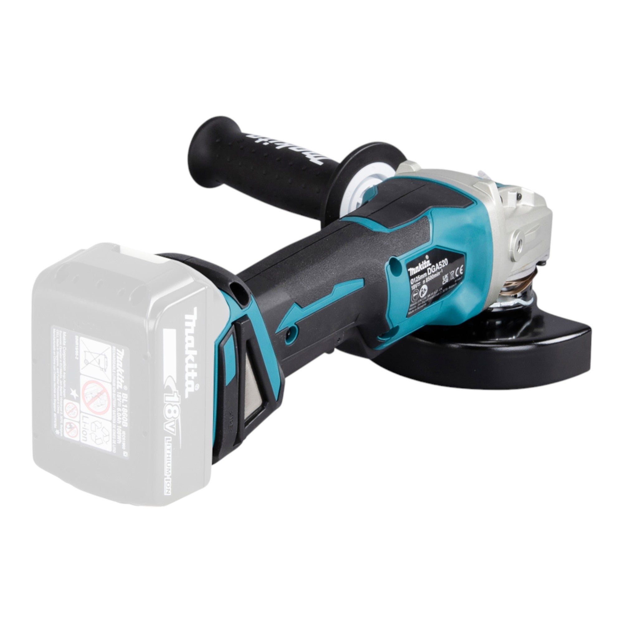 Makita DGA 520 STJX1 Akku Winkelschleifer 18 V 125 mm X LOCK Brushless 2x Akku 5 0 Ah Ladegeraet Makpac 4 - toolbrothers