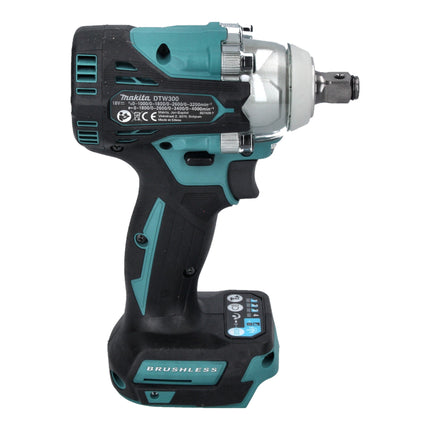 Makita DTW 300 TJX7 Visseuse à choc sans fil 18 V 330 Nm 1/2" Brushless + 2x batterie 5,0 Ah + chargeur + jeu de douilles 14 pces + Makpac