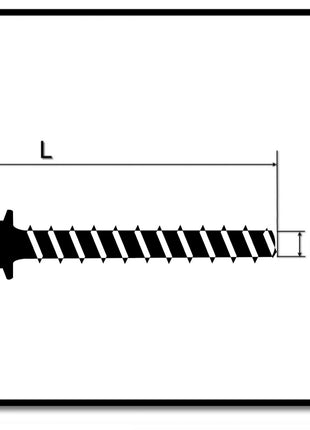 HECO MULTI-MONTI-plus SS Betonschraube 7,5 x 60 mm 50 Stk. SW 10 Sechskantkopf verzinkt A2K ( 48393 ) - Toolbrothers