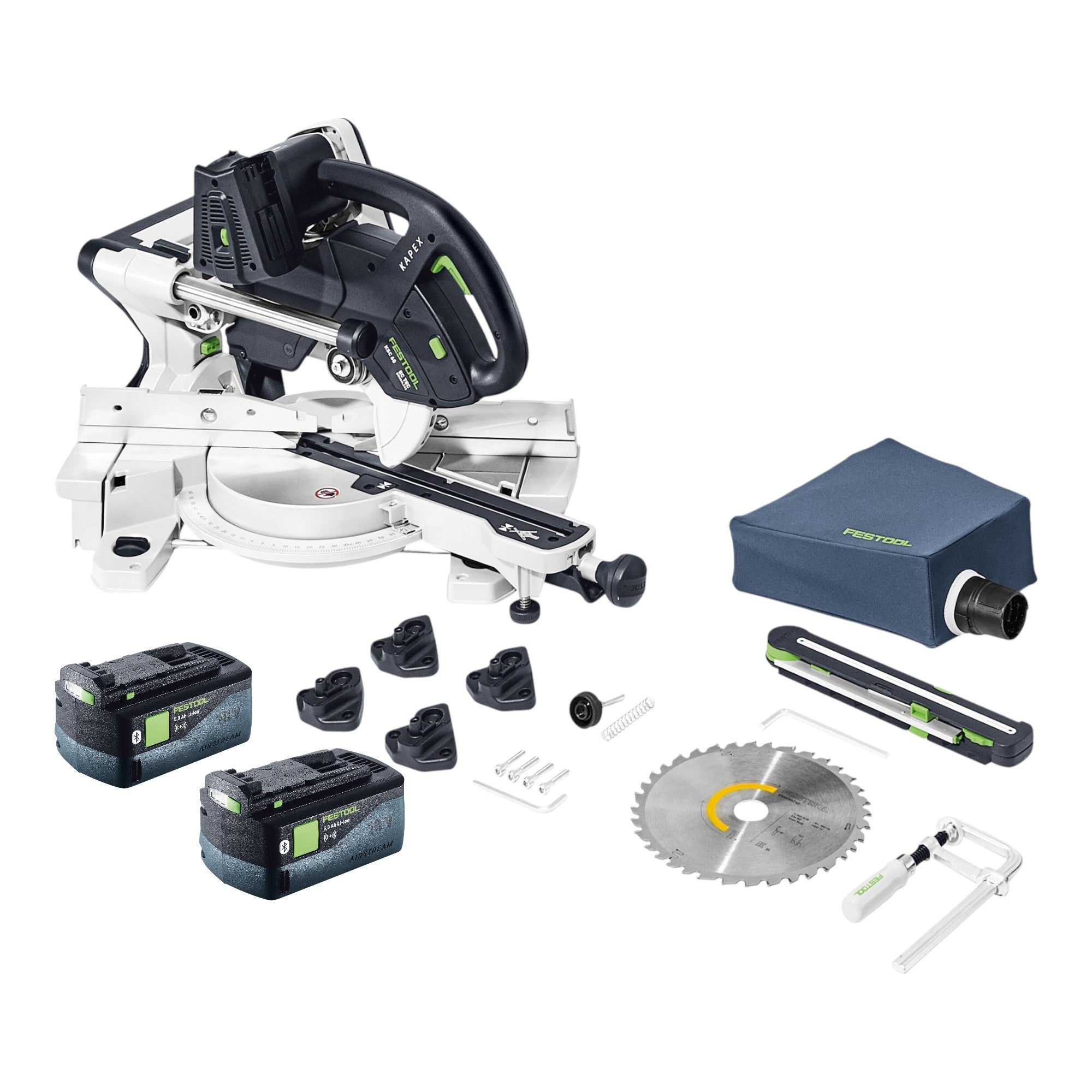 Festool KAPEX KSC 60 EB Basic Akku Kapp Zugsaege 18 V 36 V 216 mm Brushless 2x Akku 5 0 Ah ohne Ladegeraet 0 - toolbrothers