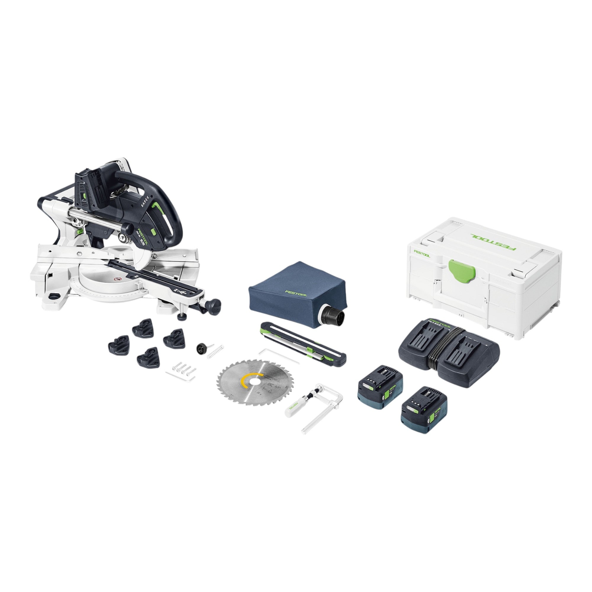 Festool KAPEX KSC 60 EB 5 0 I Plus Akku Kapp Zugsaege 18 V 36 V 216 mm Brushless 577954 2x Akku 5 0 Ah Ladegeraet Systainer 0 - toolbrothers