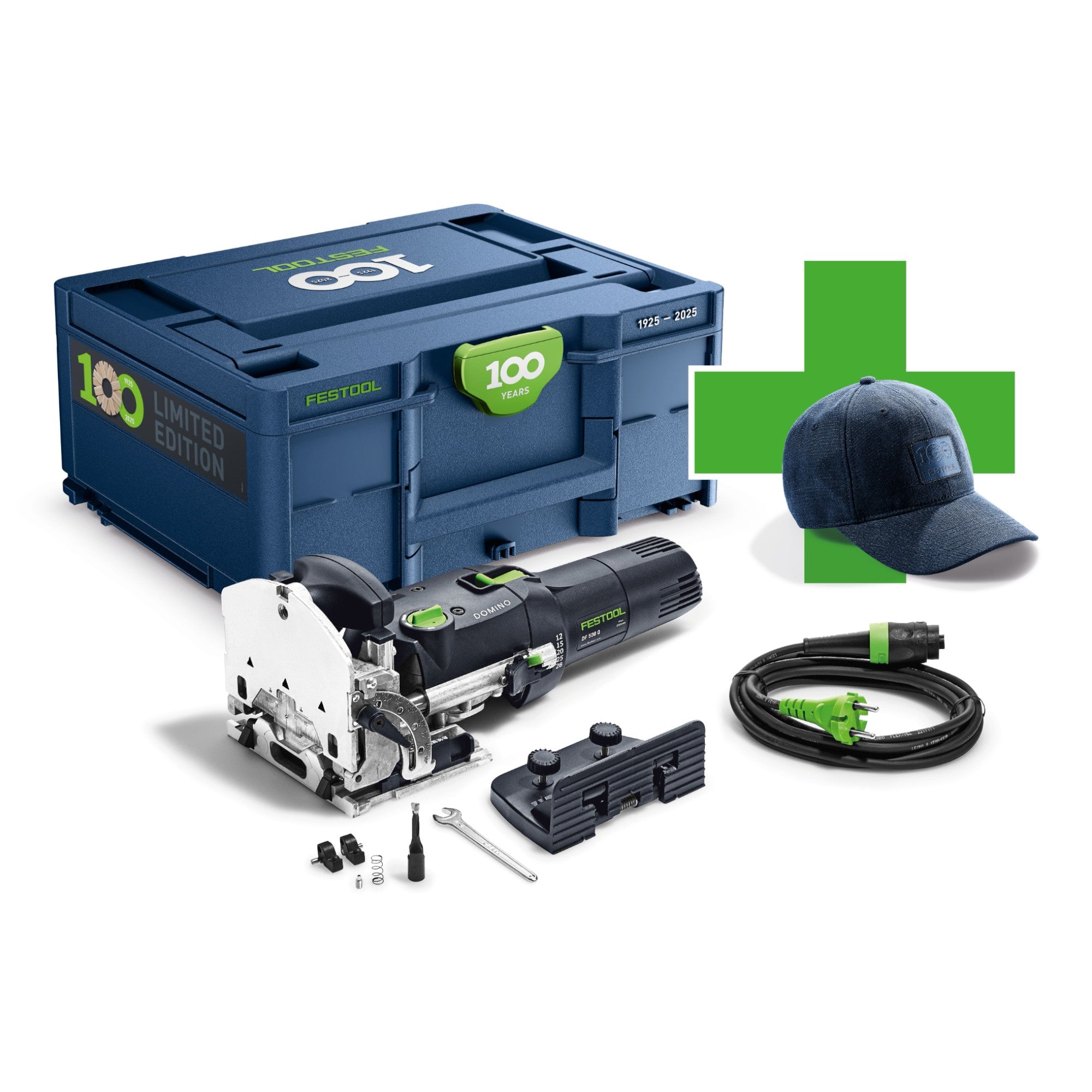 Festool DF 500 Q Plus Duebelfraese DOMINO 420 Watt 4 10 mm Systainer 578239 100Y Jubilaeums Edition 0 - toolbrothers