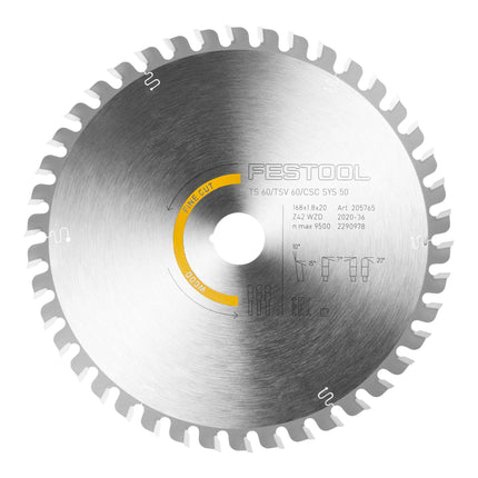 Festool KSB SORT 3 W 168x1 8 Kreissaegeblatt Set 168 x 1 8 mm 578566 fuer TS 60 K TSV 60 K CSC SYS 50 3 - toolbrothers
