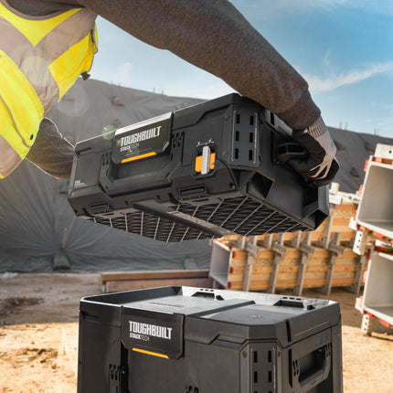 Toughbuilt StackTech TB B1S3 B 70R Werkzeugkisten Set mit Rollen 3 tlg IP65 86 x 56 x 40 cm  3 - toolbrothers