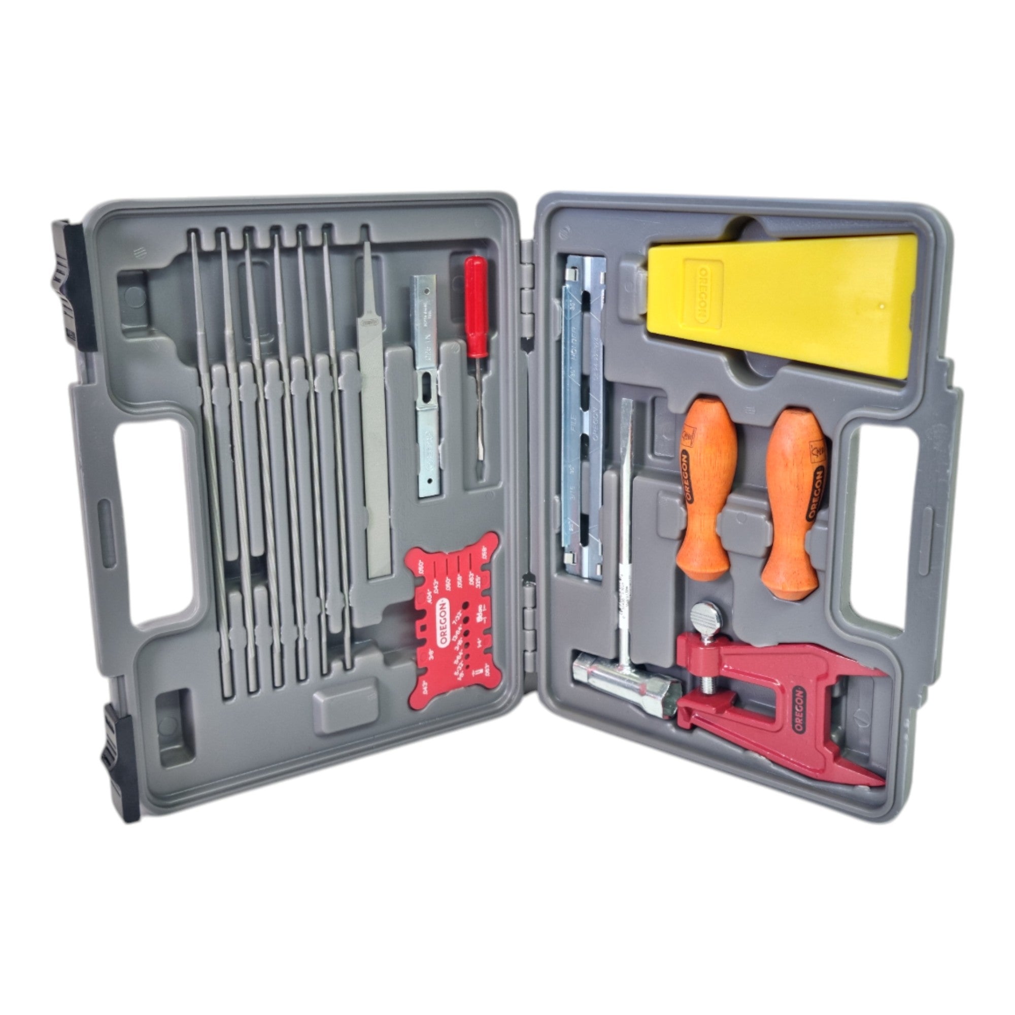 Oregon Schaerfwerkzeug Set 4 5 5 mm 16 tlg im Koffer 601981 fuer Kettensaegen 0 - toolbrothers