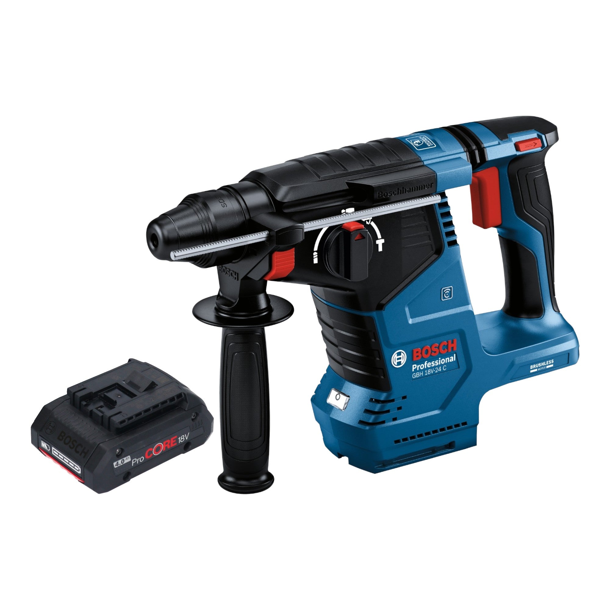 Bosch GBH 18V 24 C Professional Akku Bohrhammer 18 V 2 4 J Brushless SDS plus 1x ProCORE Akku 4 0 Ah ohne Ladegeraet 0 - toolbrothers