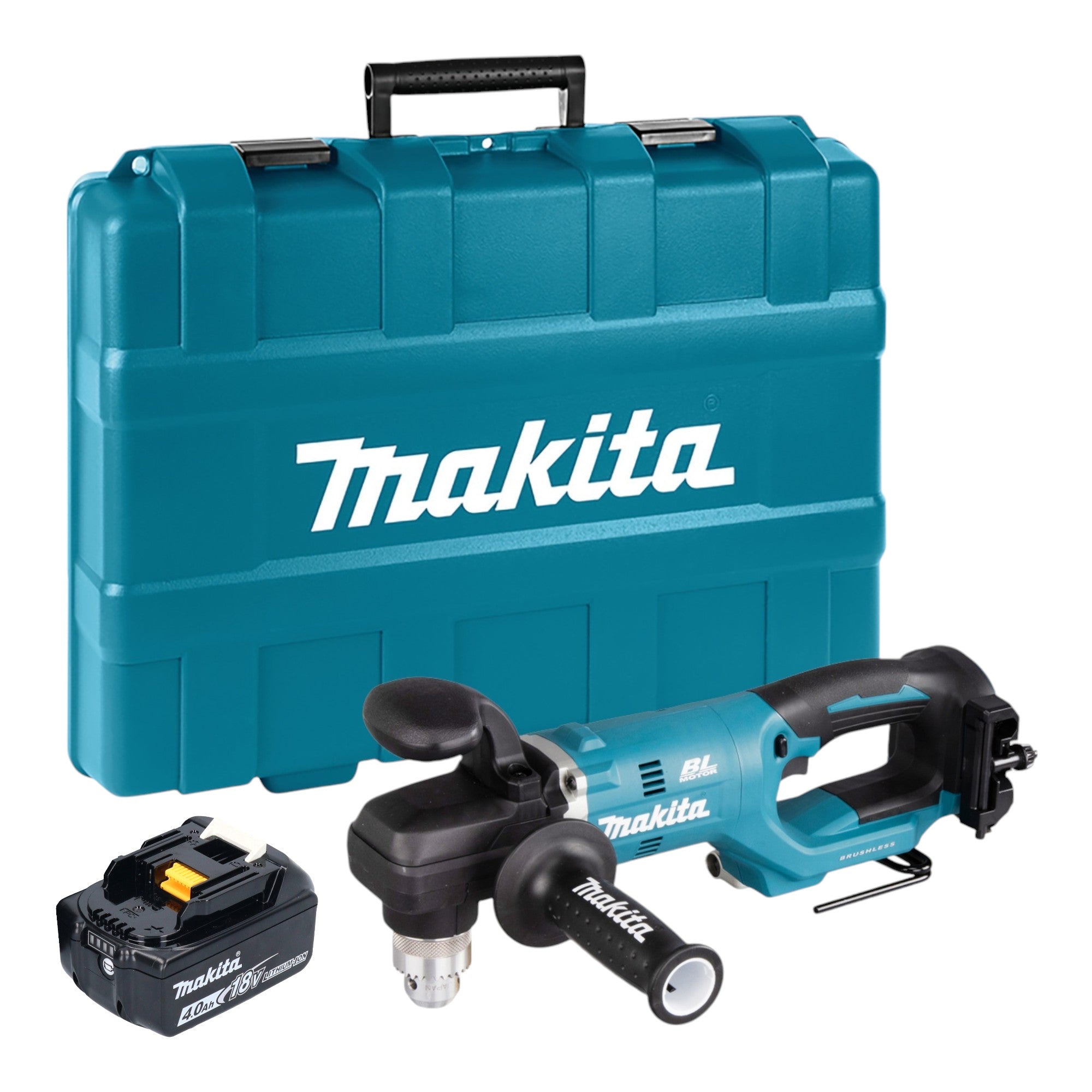Makita DDA 450 M1K Akku Winkelbohrmaschine 18 V 70 Nm Brushless 1x Akku 4 0 Ah Koffer ohne Ladegeraet 0 - toolbrothers