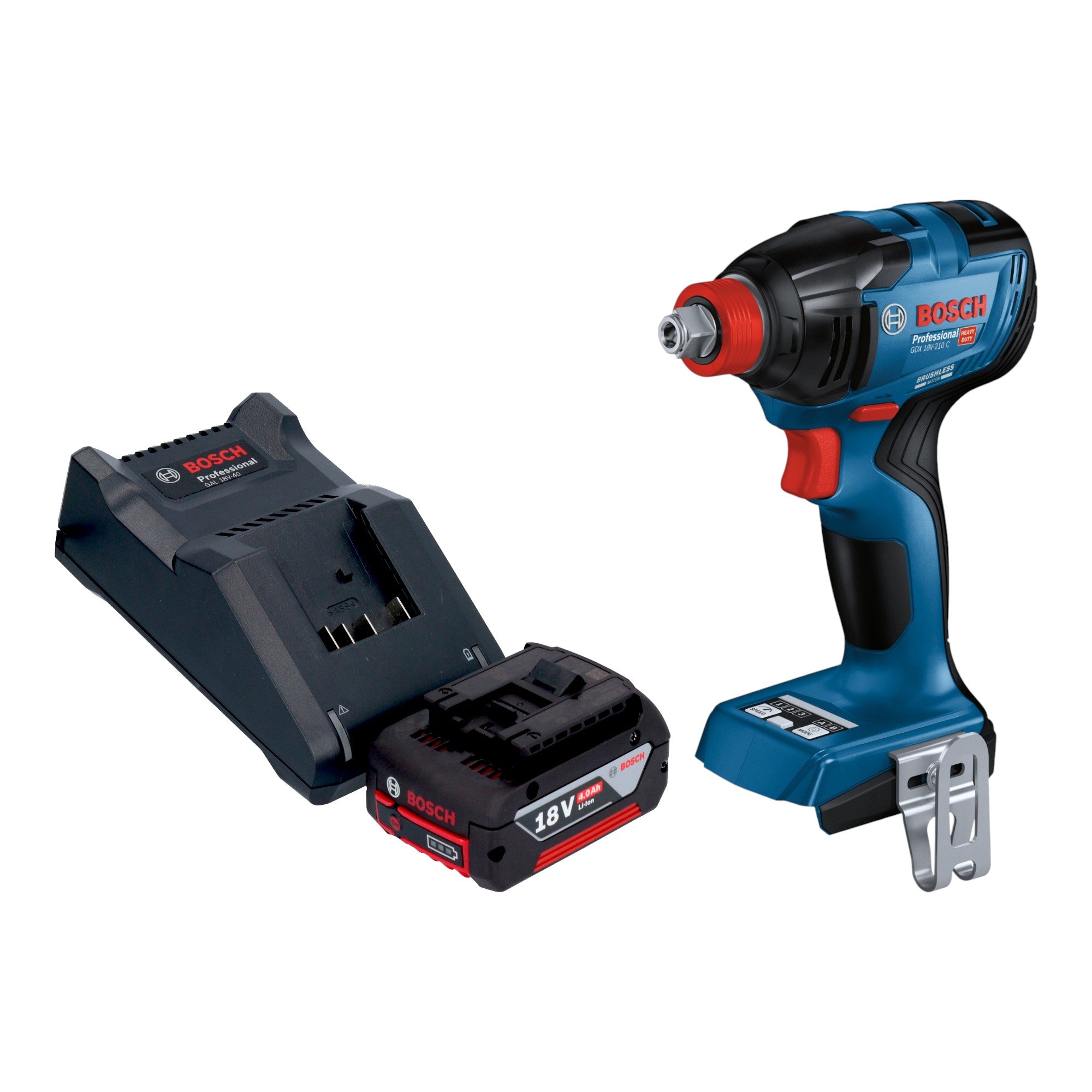 Bosch GDX 18V 210 C Professional Akku Drehschlagschrauber 18 V 210 Nm Brushless 1x Akku 4 0 Ah Ladegeraet 0 - toolbrothers