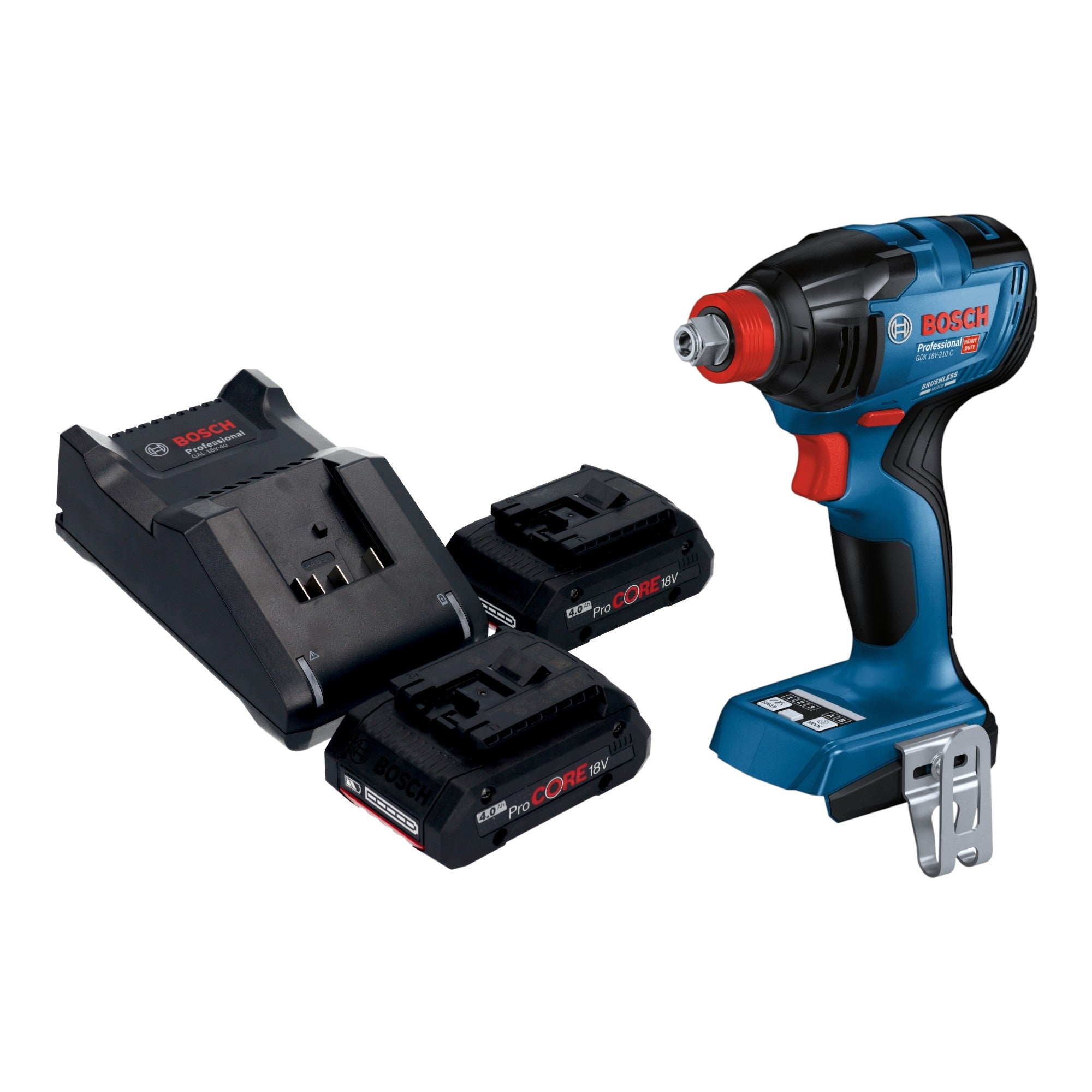 Bosch GDX 18V 210 C Professional Akku Drehschlagschrauber 18 V 210 Nm Brushless 2x ProCORE Akku 4 0 Ah Ladegeraet 0 - toolbrothers
