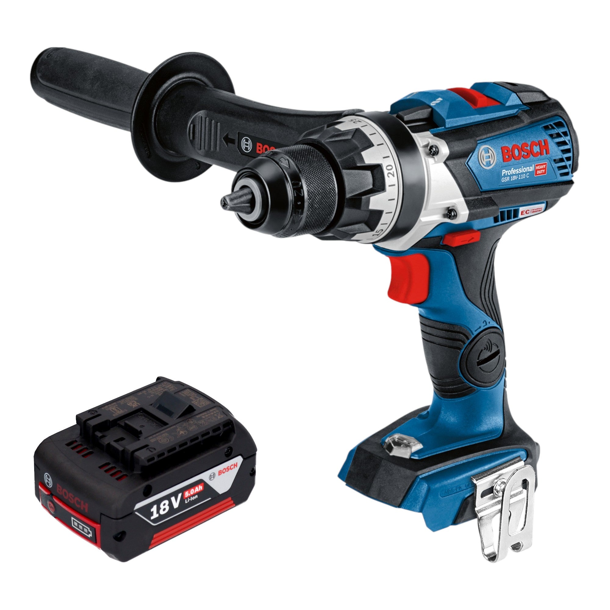 Bosch GSR 18V 110 C Professional Akku Bohrschrauber 18 V 110 Nm Brushless 1x Akku 5 0 Ah ohne Ladegeraet 0 - toolbrothers
