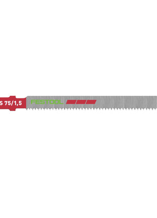 Hoja de sierra de calar Festool S 75/1,5/5 PERFIL PLÁSTICO (204268) para PS 300, PSB 300, PS 400, PSC 400, PSBC 400, PSB 400, PS 420, PSB 420, PSC 420, PSBC 420