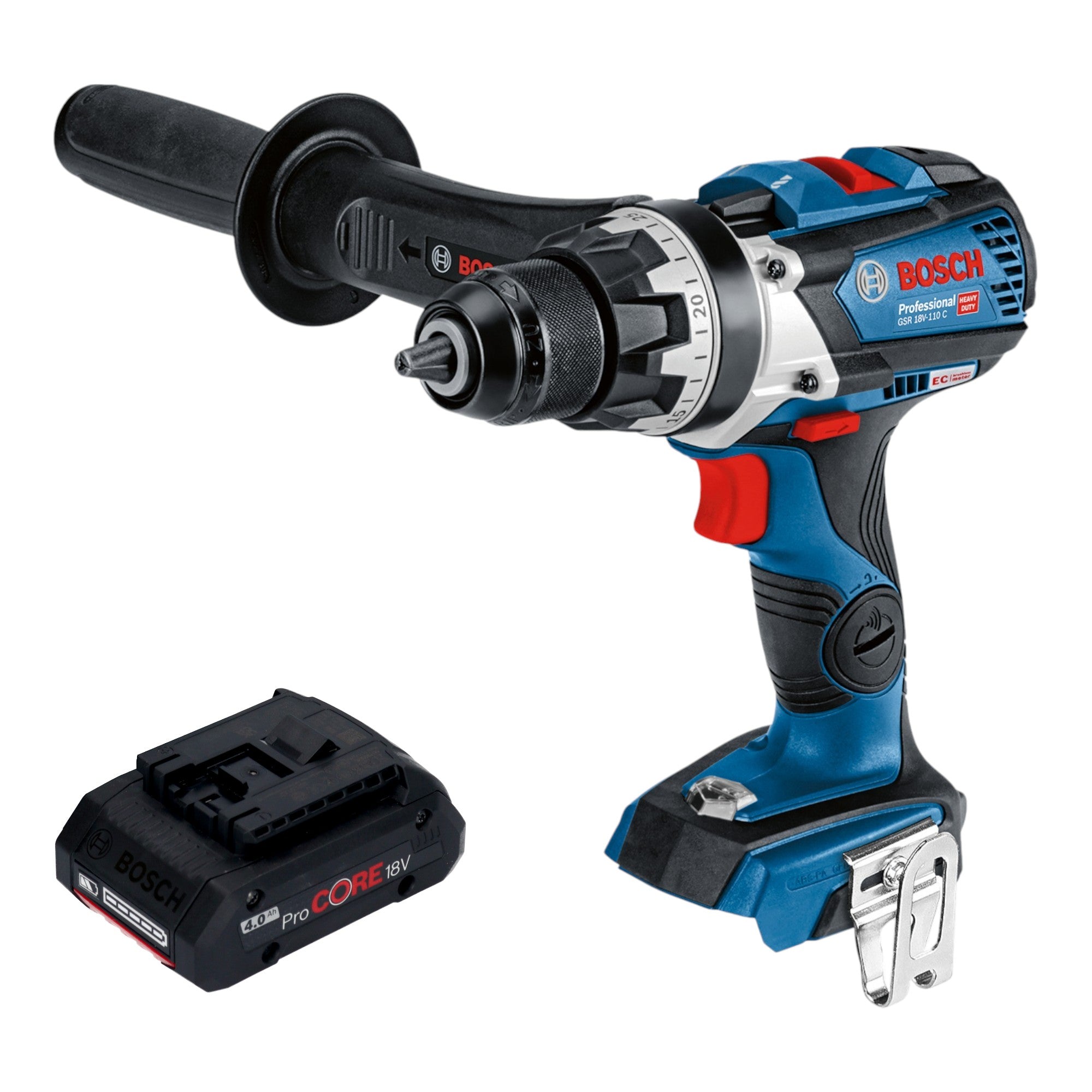 Bosch GSR 18V 110 C Professional Akku Bohrschrauber 18 V 110 Nm Brushless 1x ProCORE Akku 4 0 Ah ohne Ladegeraet 0 - toolbrothers