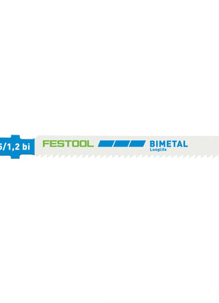 Festool HS 75/1,2 BI/5 Metal Steel / Lame de scie sauteuse en acier bi-métal - 5 pièces ( 204270 ) Forme de base ondulée en bi-métal HS