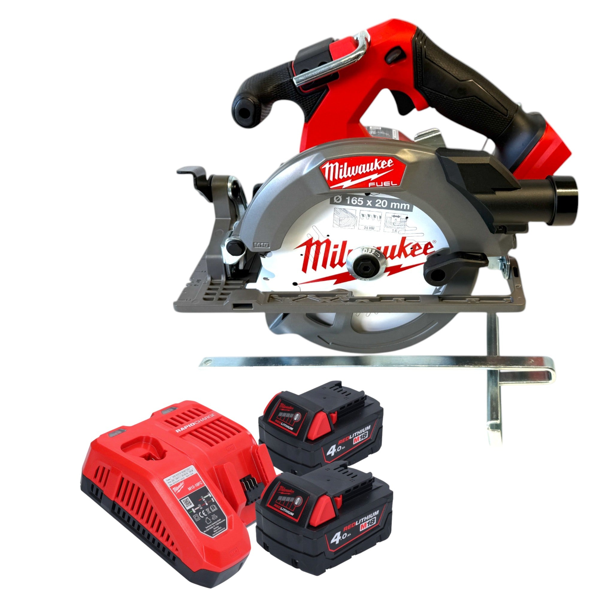 Milwaukee M18 FCS552 402 Akku Handkreissaege 18 V 165 mm Brushless 2x Akku 4 0 Ah Ladegeraet 0 - toolbrothers