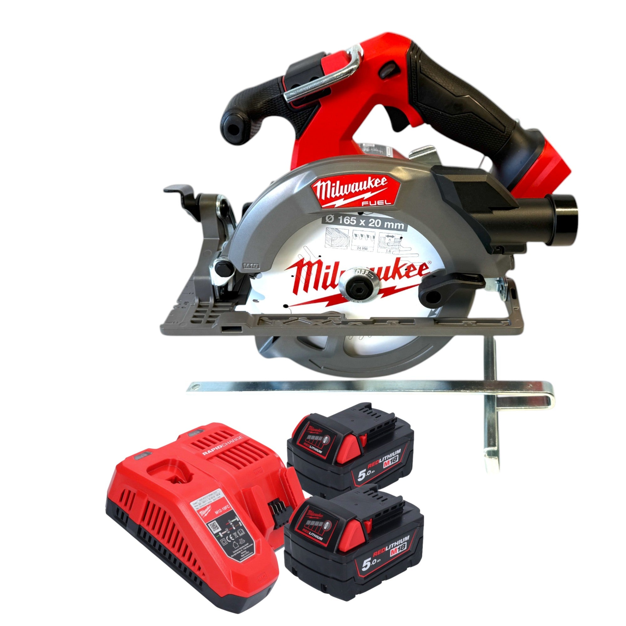 Milwaukee M18 FCS552 502 Akku Handkreissaege 18 V 165 mm Brushless 2x Akku 5 0 Ah Ladegeraet 0 - toolbrothers