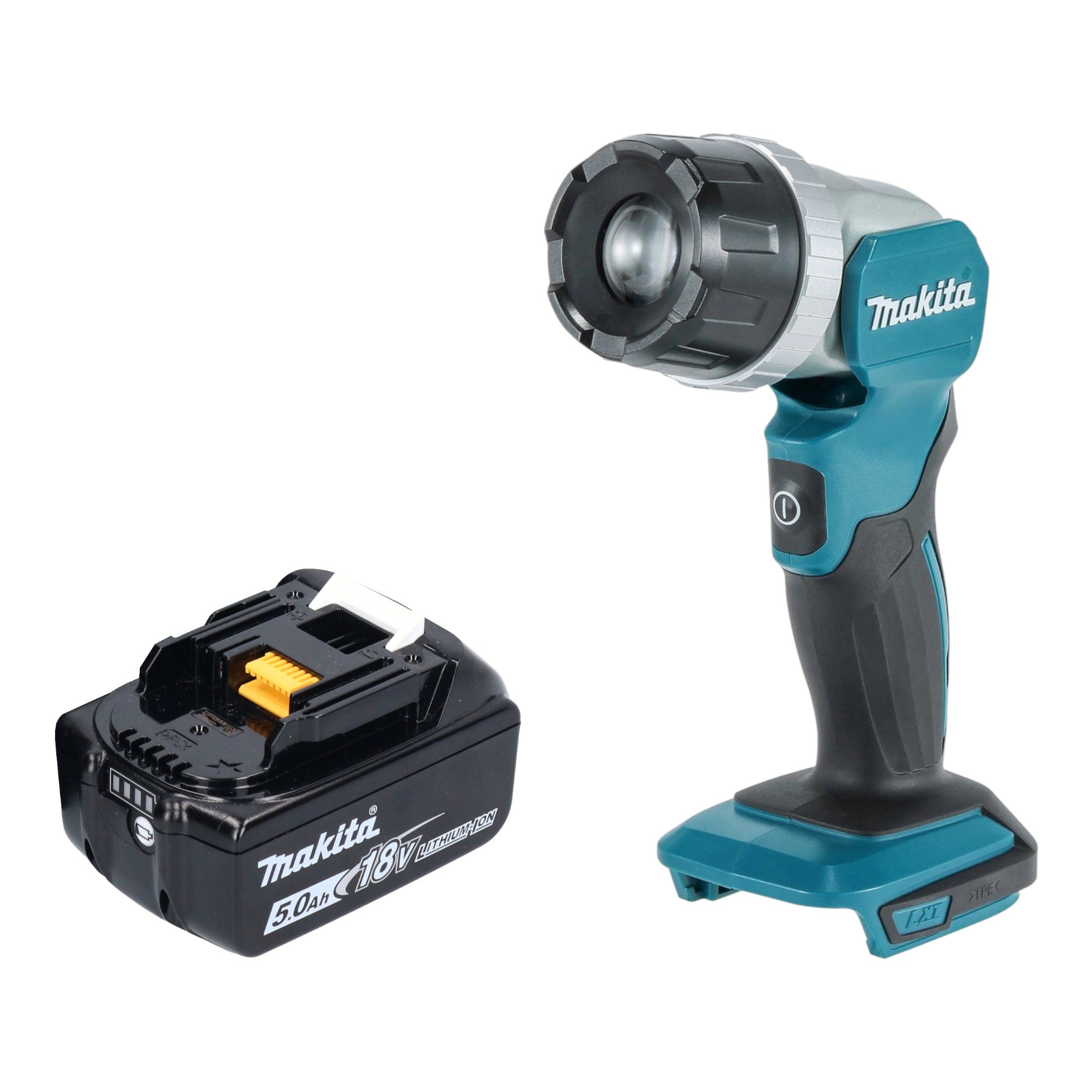Makita DML 808 T1 Akku Handstrahler 14 4 18 V 190 lm LED 1x Akku 5 0 Ah ohne Ladegeraet 0 - toolbrothers
