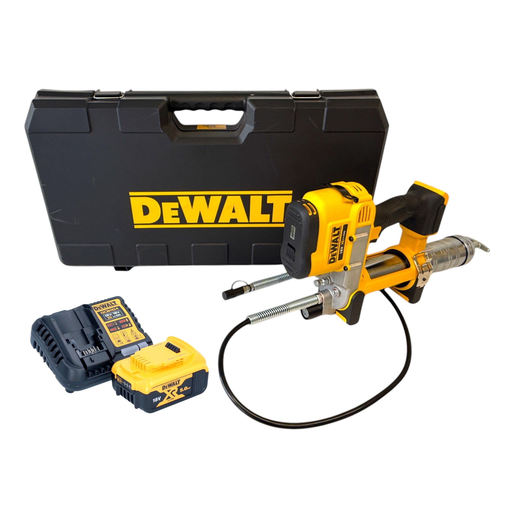 DeWalt DCGG 571 P1K Akku Fettpresse 18 V 1x Akku 5 0 Ah Ladegeraet 0 - toolbrothers