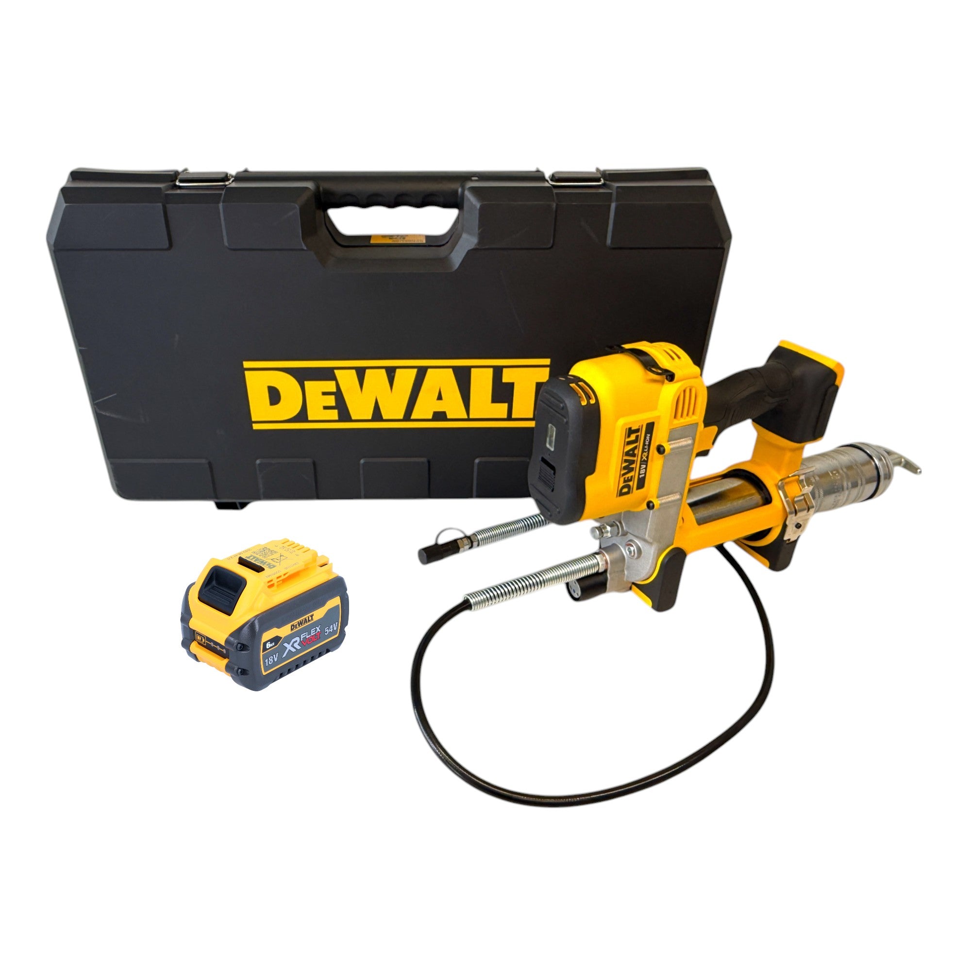 DeWalt DCGG 571 NK Akku Fettpresse 18 V 1x Powerstack Akku 5 0 Ah ohne Ladegeraet 0 - toolbrothers