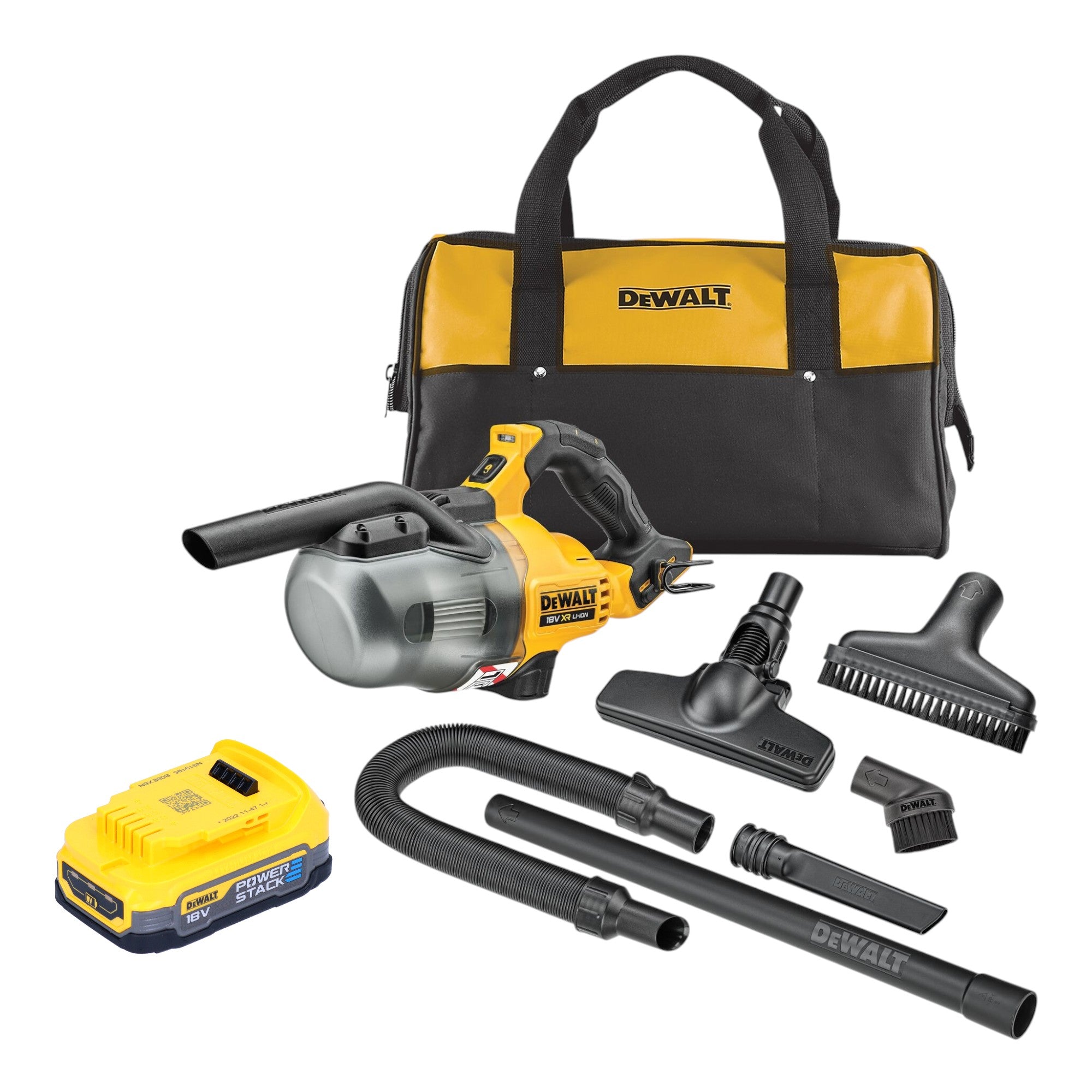 DeWalt DCV 501 LN Akku Stabsauger 18 V 0 7 l Staubklasse L 1x Powerstack Akku 1 7 Ah ohne Ladegeraet 0 - toolbrothers