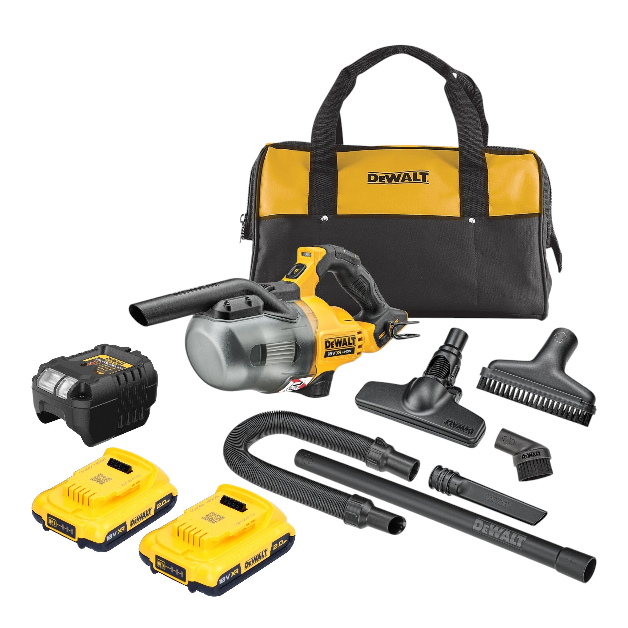 DeWalt DCV 501 LD2 Akku Stabsauger 18 V 0 7 l Staubklasse L 2x Akku 2 0 Ah Ladegeraet 0 - toolbrothers
