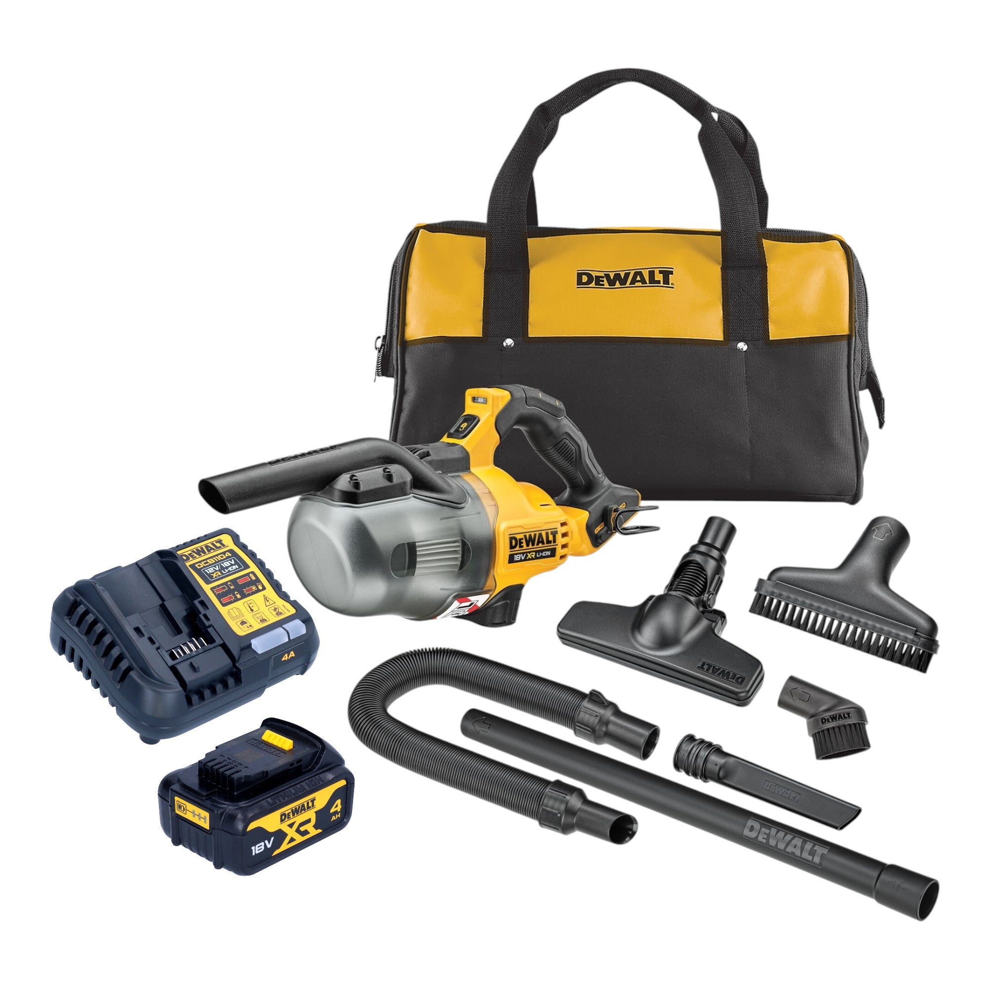 DeWalt DCV 501 LM1 Akku Stabsauger 18 V 0 7 l Staubklasse L 1x Akku 4 0 Ah Ladegeraet 0 - toolbrothers