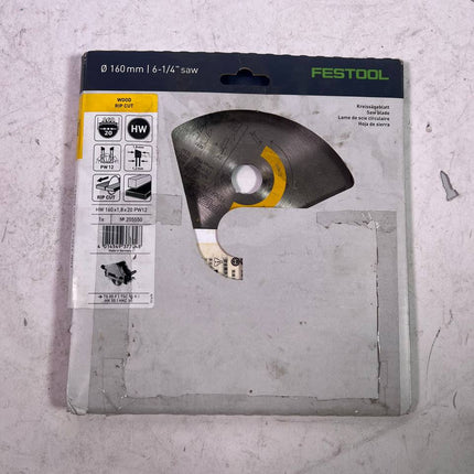 Festool Kreissaegeblatt Wood Rip Cut HW 160 x 1 8 x 20 mm PW12 205550 fuer Tauchsaegen TS 55 F TSC 55 K Handkreissaegen HK 55 HKC 55 Leicht Gebraucht 1 - toolbrothers