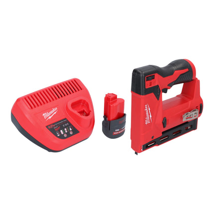 Milwaukee M12 BST 251 Akku Tacker 12 V 6 14 mm 1x Akku 2 5 Ah Ladegeraet 0 - toolbrothers