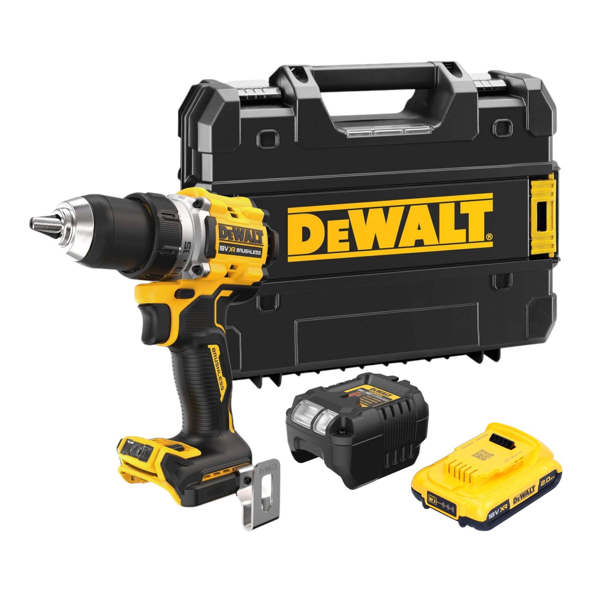 DeWalt DCD 800 D1T Akku Bohrschrauber 18 V 90 Nm Brushless 1x Akku 2 0 Ah Ladegeraet TSTAK 0 - toolbrothers