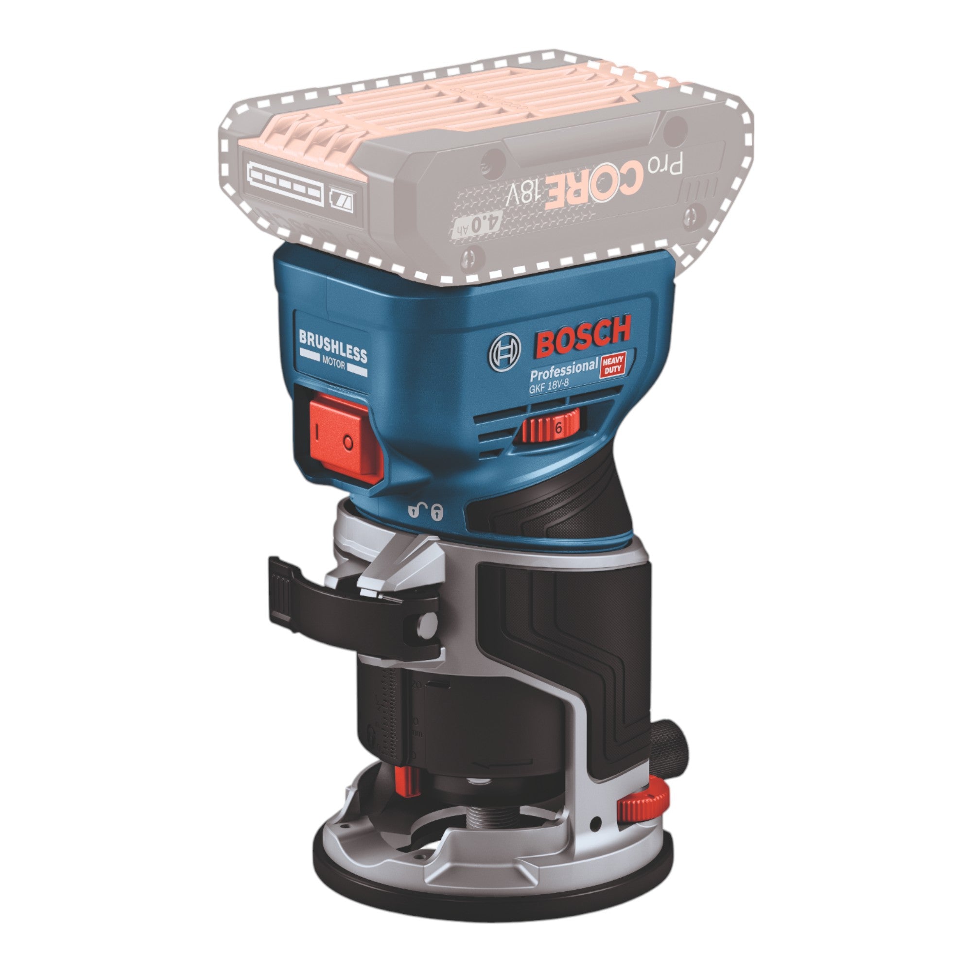 Bosch GKF 18V 8 Professional Akku Kantenfraese 18 V 8 0 mm Brushless 2x Akku 4 0 Ah Ladegeraet 3 - toolbrothers