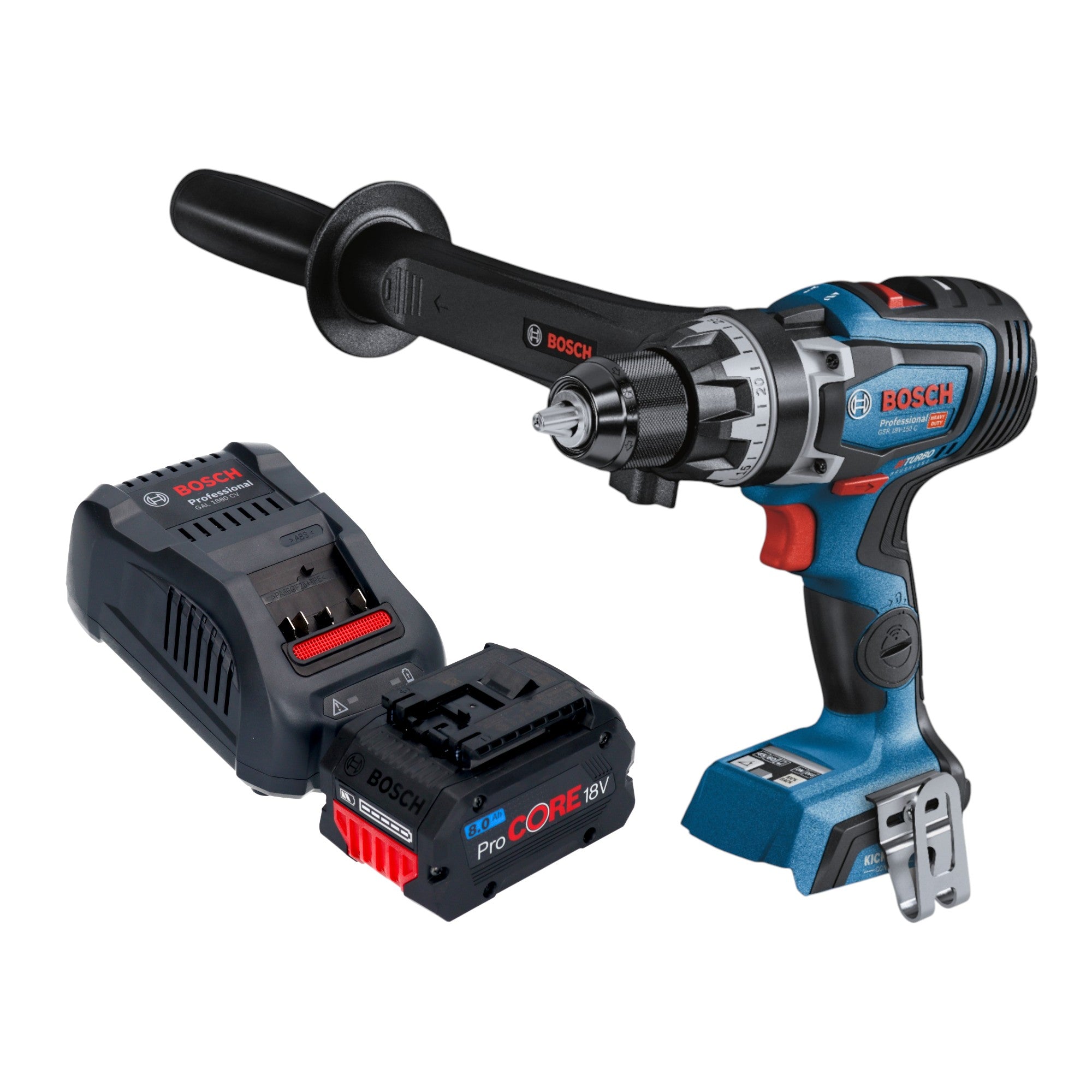 Bosch GSR 18V 150 C Professional Akku Bohrschrauber 18 V 150 Nm Brushless 1x ProCORE Akku 8 0 Ah Ladegeraet 0 - toolbrothers