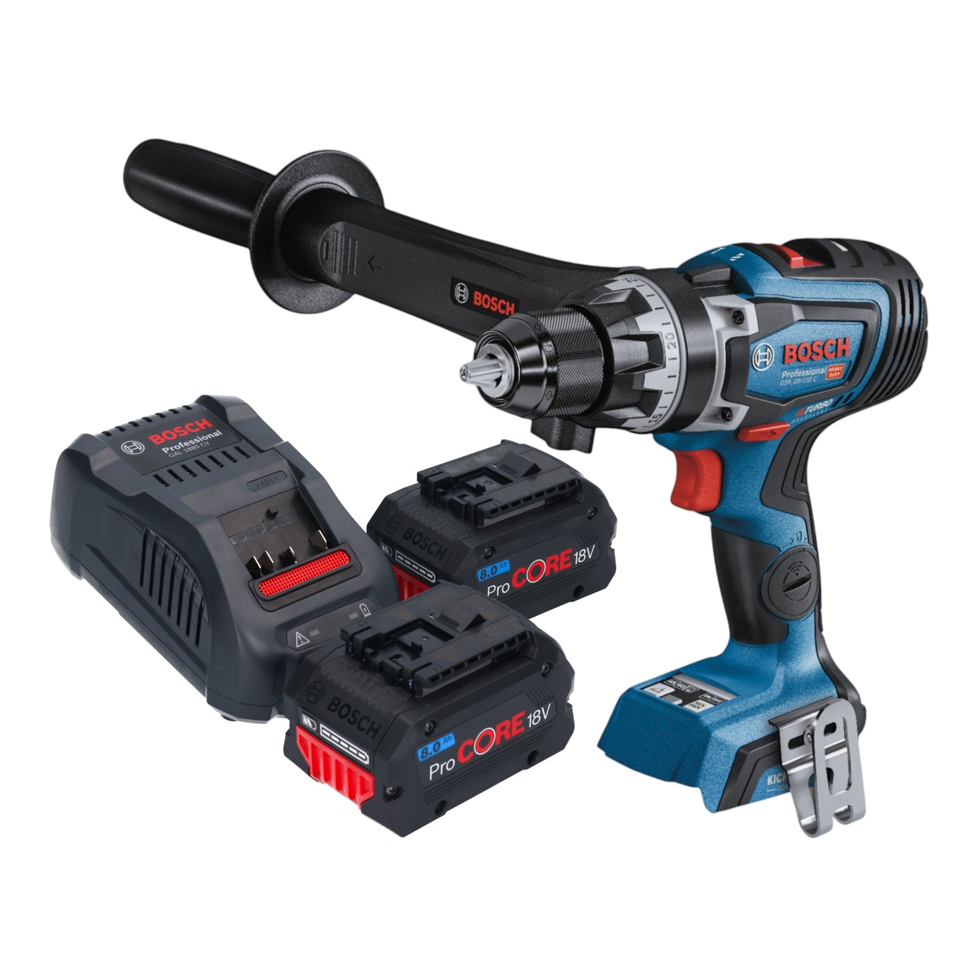 Bosch GSR 18V 150 C Professional Akku Bohrschrauber 18 V 150 Nm Brushless 2x ProCORE Akku 8 0 Ah Ladegeraet 0 - toolbrothers